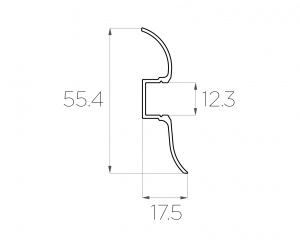 картинка Алюминиевый профиль плинтус GS.5016 V2.0 магазин gslight 5016