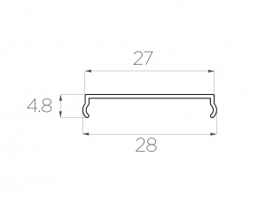 картинка Поликарбонатовый экран для профиля GS.3020, 3067, 3090, 4432, v2.0 (матовый) от магазина gslight
