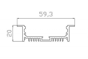картинка Алюминиевый профиль встраиваемый GS.7320 v2.0 без экрана магазин gslight b_660980