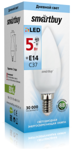 картинка Светодиодная (LED) Лампа Smartbuy-C37-05W/4000/E14 магазин gslight a9f68a44786fa5e98c4cab58ab22f18a
