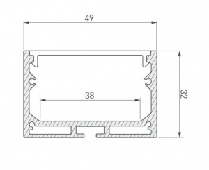 картинка Алюминиевый профиль подвесной GS.5032 v2.5 без экрана магазин gslight 5032 сх