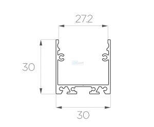 картинка Алюминиевый профиль подвесной GS.3030 v2.0 без экрана от магазина gslight