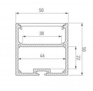 картинка Алюминиевый профиль подвесной GS.5050 v2.5 без экрана магазин gslight 5050 сх