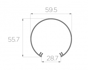 картинка Алюминиевый профиль подвесной LT.25 с экраном магазин gslight b_42565