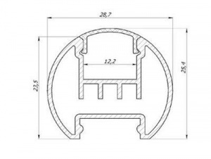 картинка Алюминиевый профиль круглый GS.2823 v2.0 без экрана магазин gslight c_73311