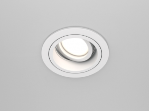 картинка Светильник врезной круглый GU10 белый  R9025 BK одинарный от магазина gslight