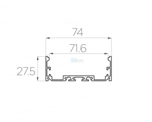 картинка Алюминиевый профиль подвесной GS.7427 v3.0 без экрана от магазина gslight