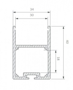 картинка Алюминиевый профиль подвесной GS.3440 v2.0 без экрана магазин gslight 9035 схема — копия