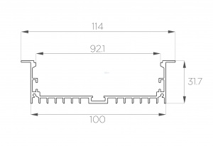 картинка Алюминиевый профиль встраиваемый GS.11432 v2.0 без экрана от магазина gslight